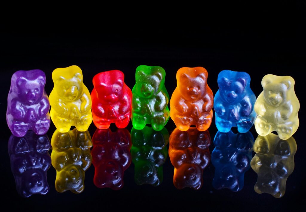 Colorful gummy bears